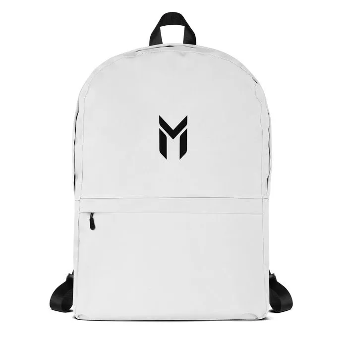 BACKPACK, EMBLEM, WHITE