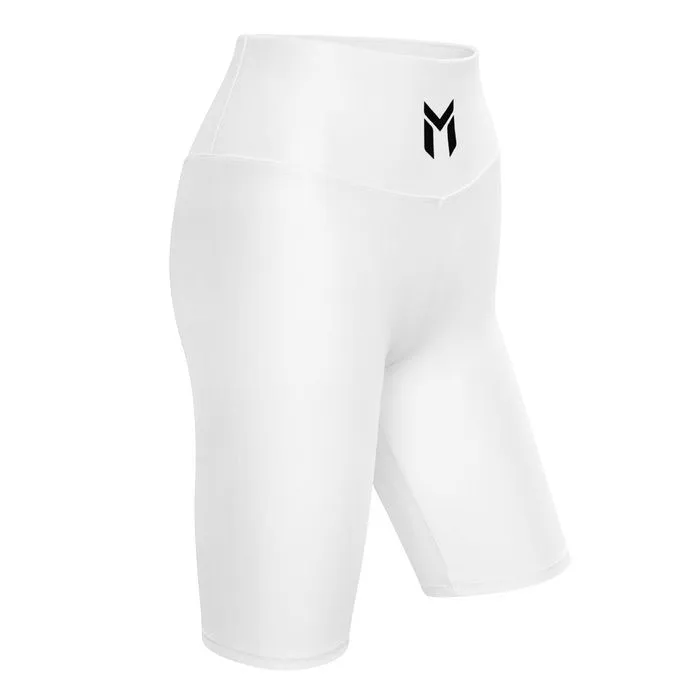 BIKER SHORTS, EMBLEM, WHITE