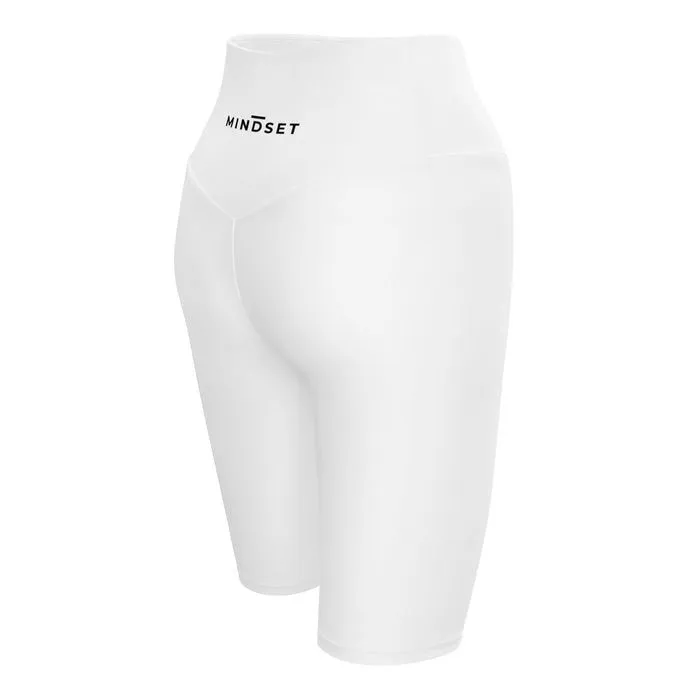 BIKER SHORTS, EMBLEM, WHITE