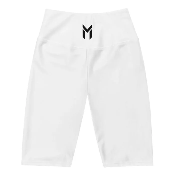 BIKER SHORTS, EMBLEM, WHITE
