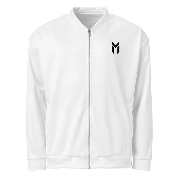 BOMBER JACKET, EMBLEM, WHITE