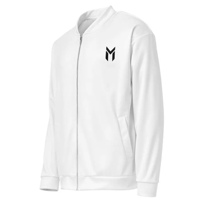 BOMBER JACKET, EMBLEM, WHITE
