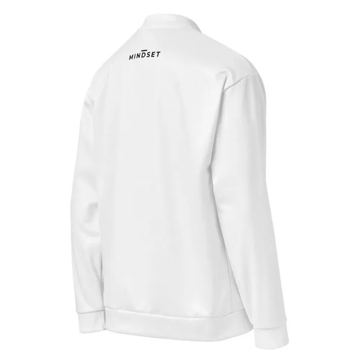 BOMBER JACKET, EMBLEM, WHITE