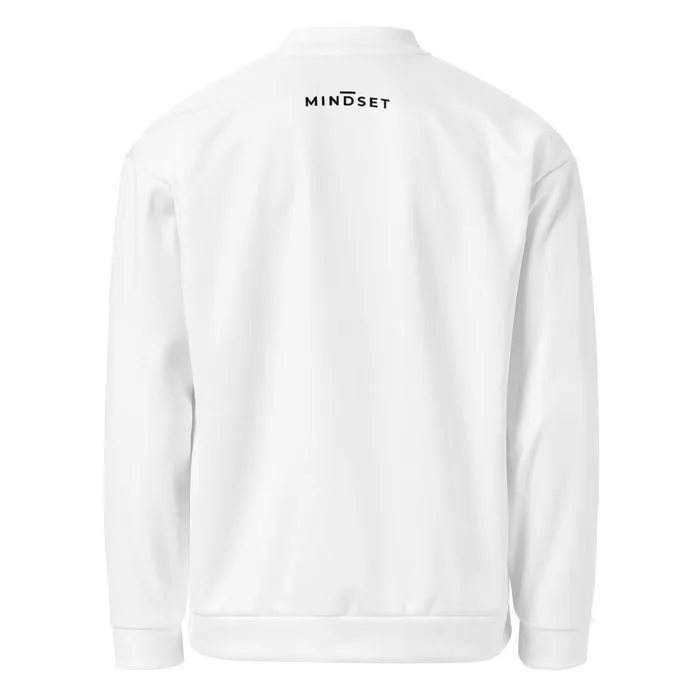 BOMBER JACKET, EMBLEM, WHITE