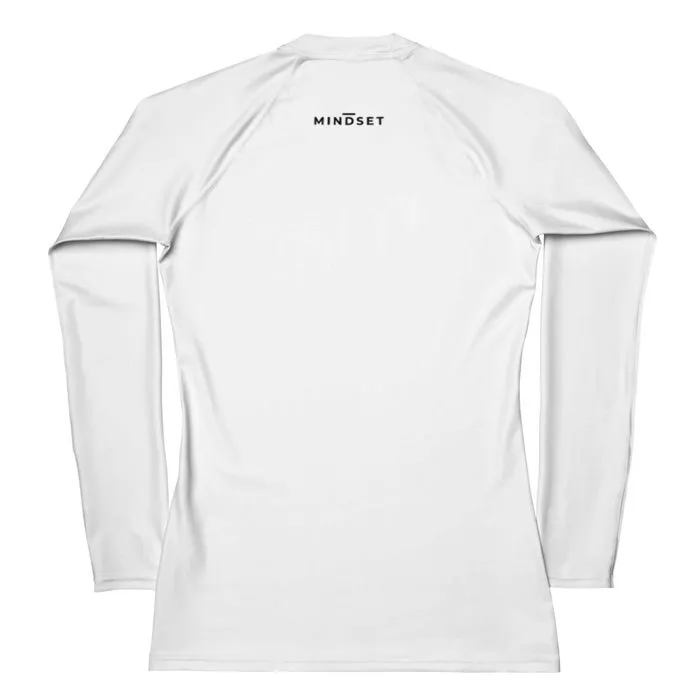 RASH GUARD, EMBLEM, WHITE
