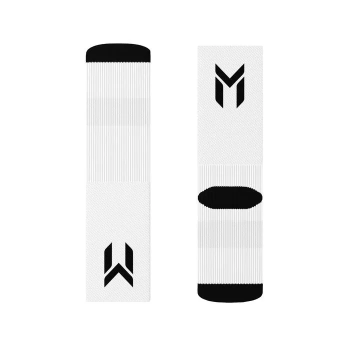 TRAINING SOCKS, EMBLEM, WHITE