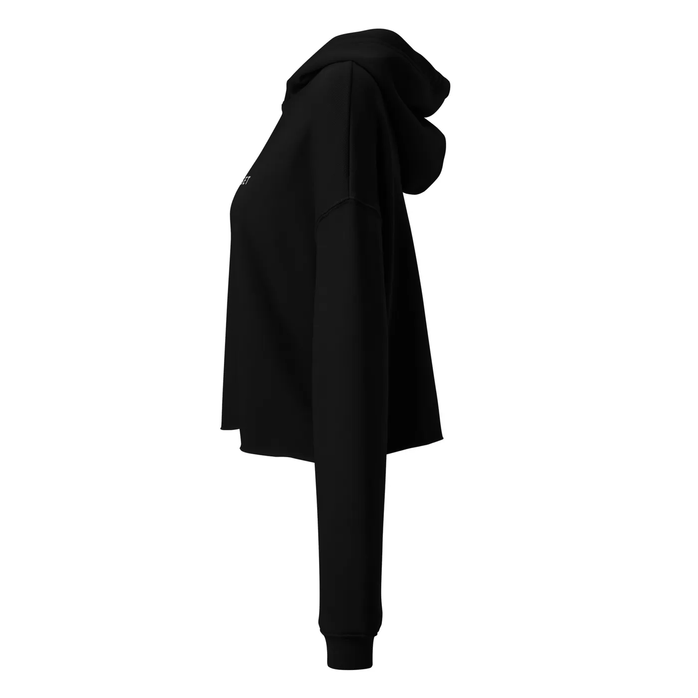 CROPPED HOODIE, BLACK
