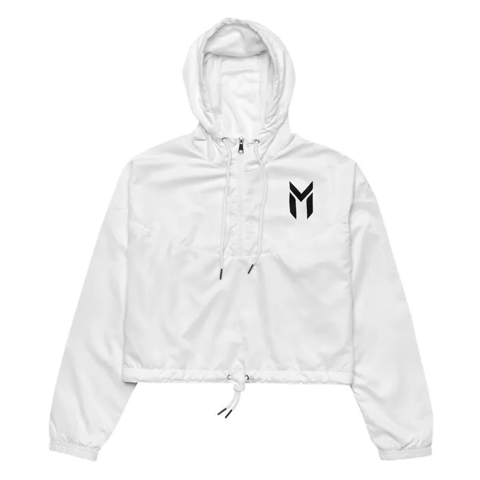 CROPPED WINDBREAKER, EMBLEM, WHITE