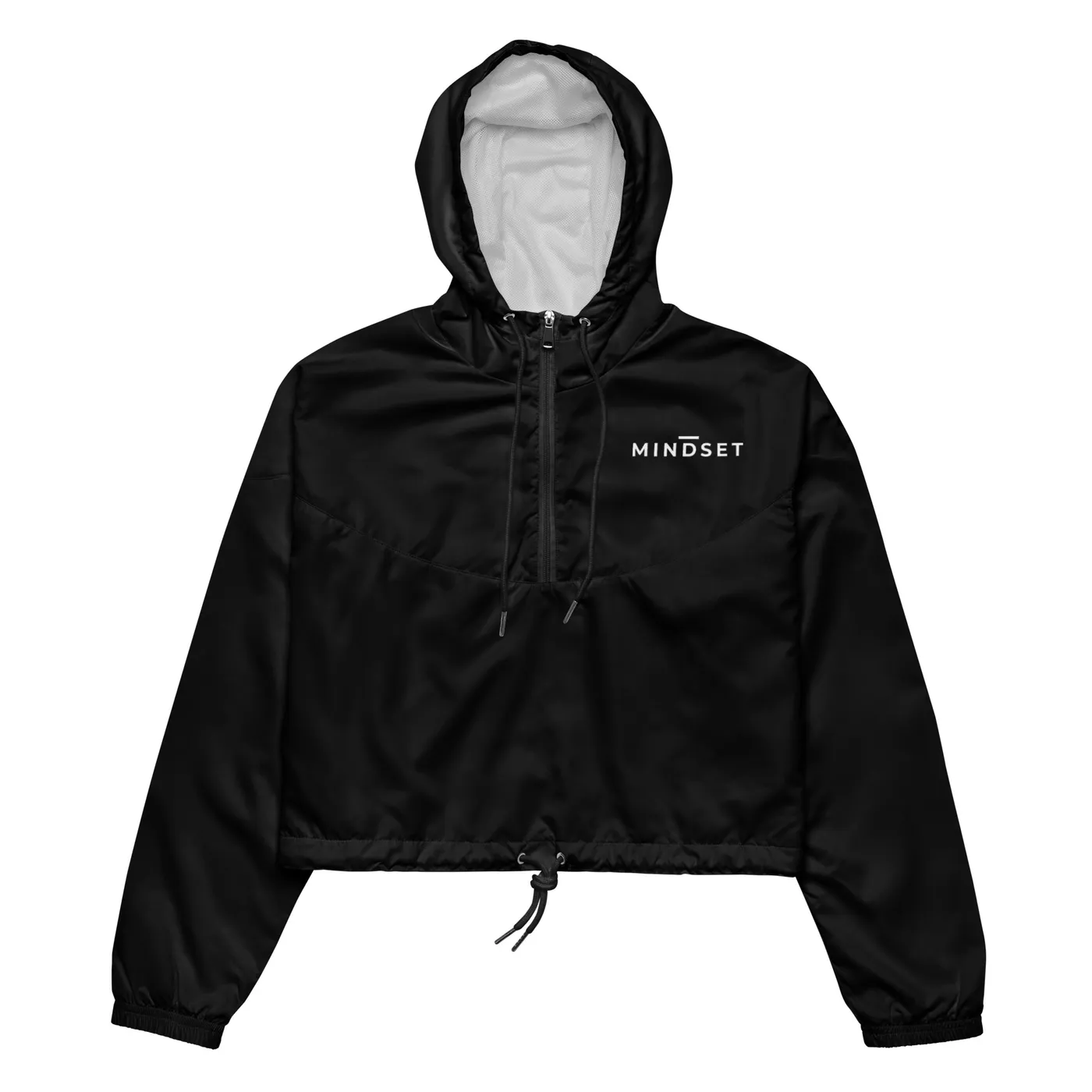 CROPPED WINDBREAKER, MINDSET, BLACK