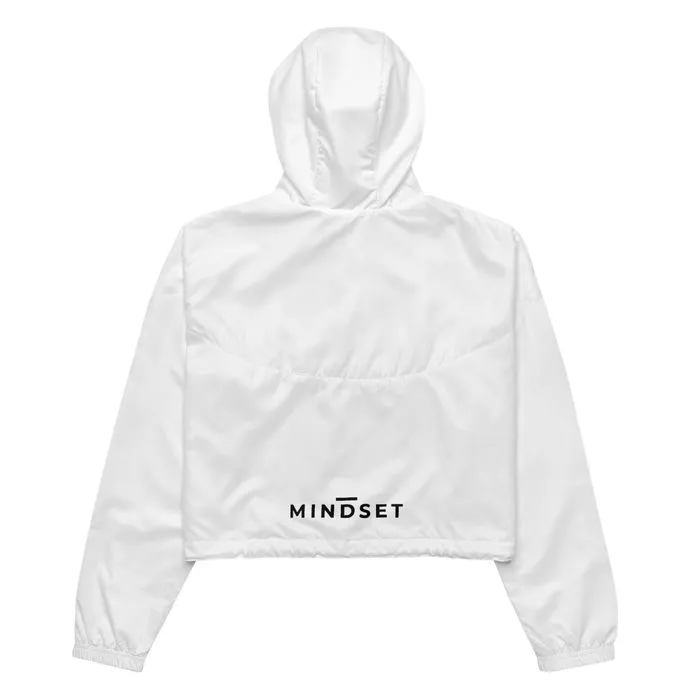 CROPPED WINDBREAKER, EMBLEM, WHITE