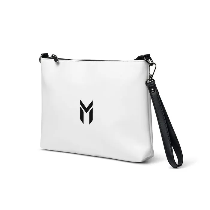 CROSSBODY BAG, EMBLEM, WHITE