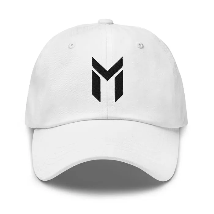 DAD CAP, EMBLEM, WHITE
