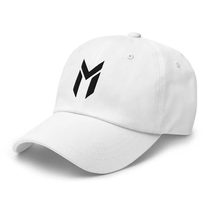 DAD CAP, EMBLEM, WHITE