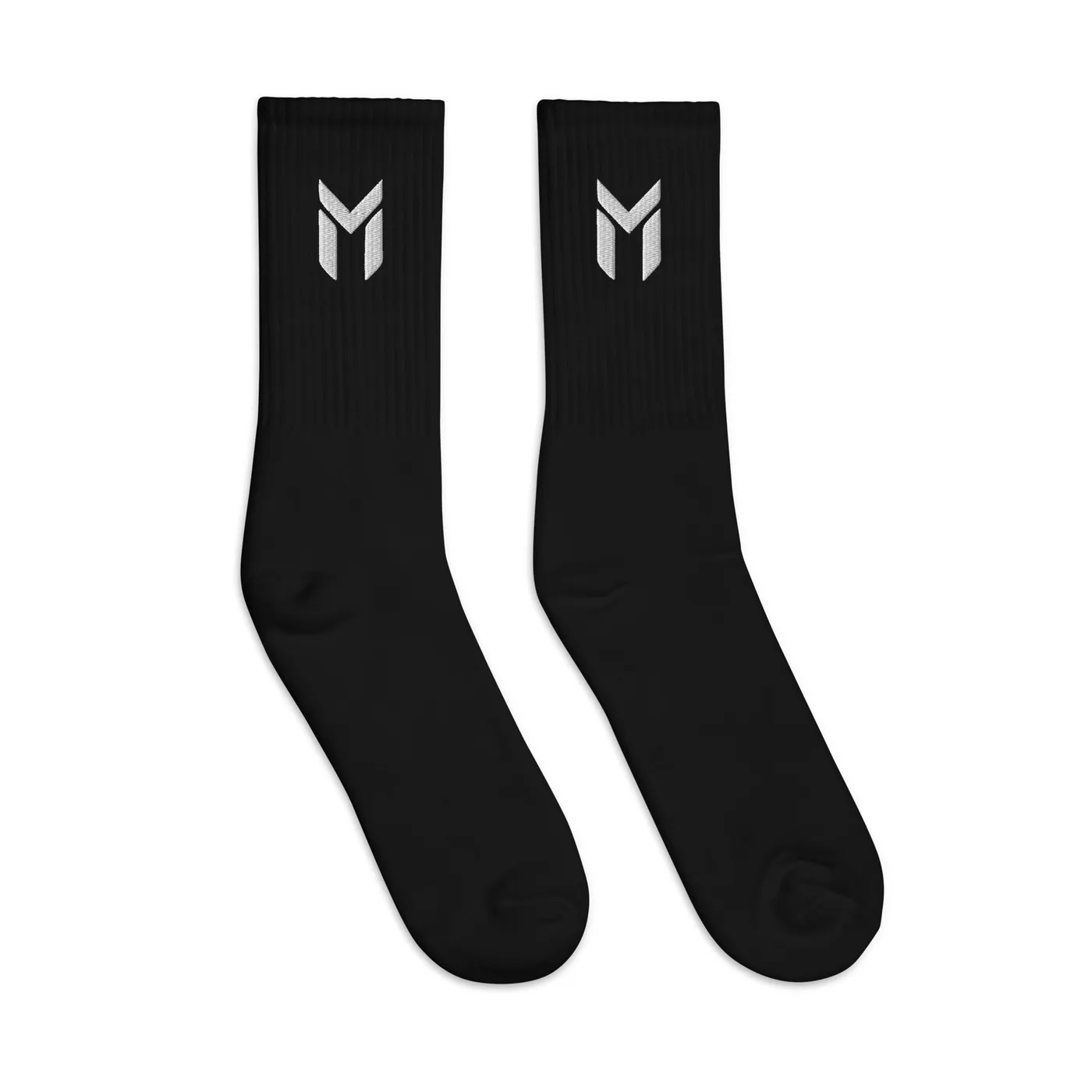 CREW SOCKS, EMBLEM, BLACK