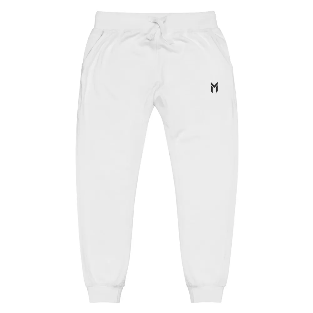 JOGGERS, EMBLEM, WHITE