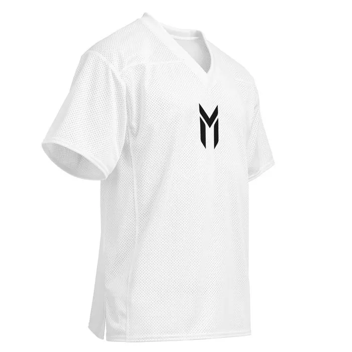 FOOTBALL JERSEY, EMBLEM, WHITE