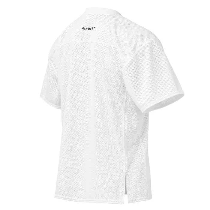 FOOTBALL JERSEY, EMBLEM, WHITE