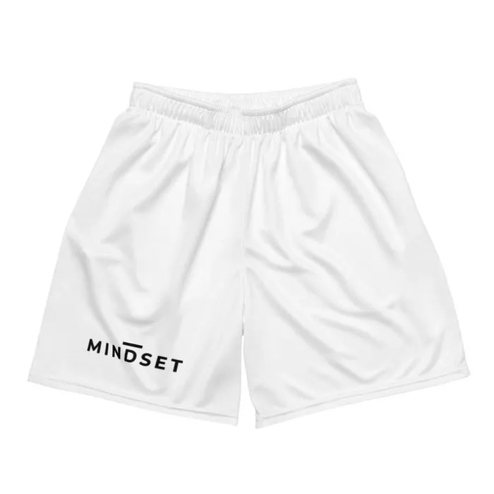 GYM SHORTS, MINDSET, WHITE