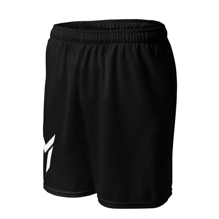 GYM SHORTS, EMBLEM, BLACK