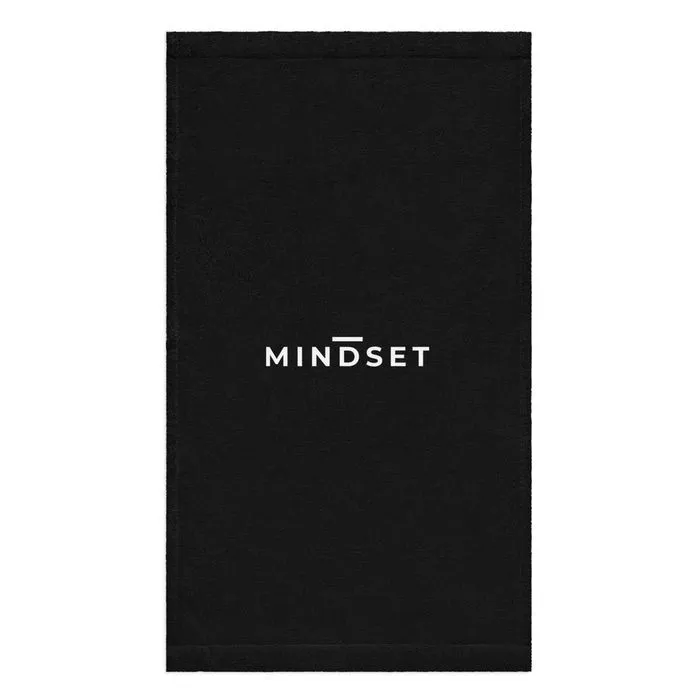 GYM TOWEL, MINDSET, BLACK