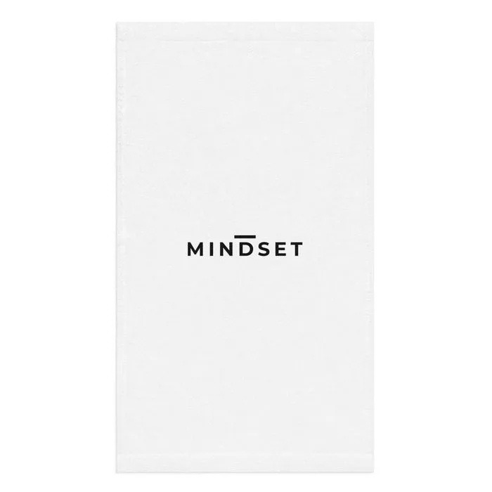GYM TOWEL, MINDSET, WHITE