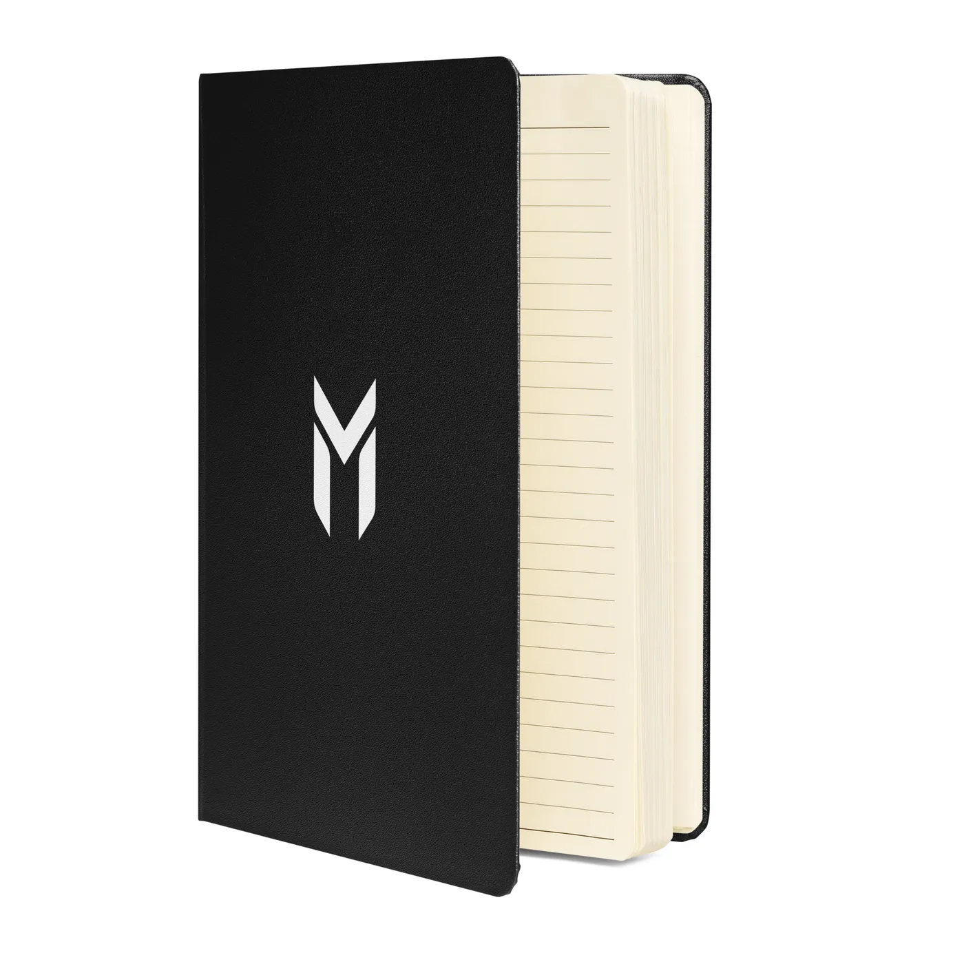 HARDCOVER NOTEBOOK, EMBLEM, BLACK