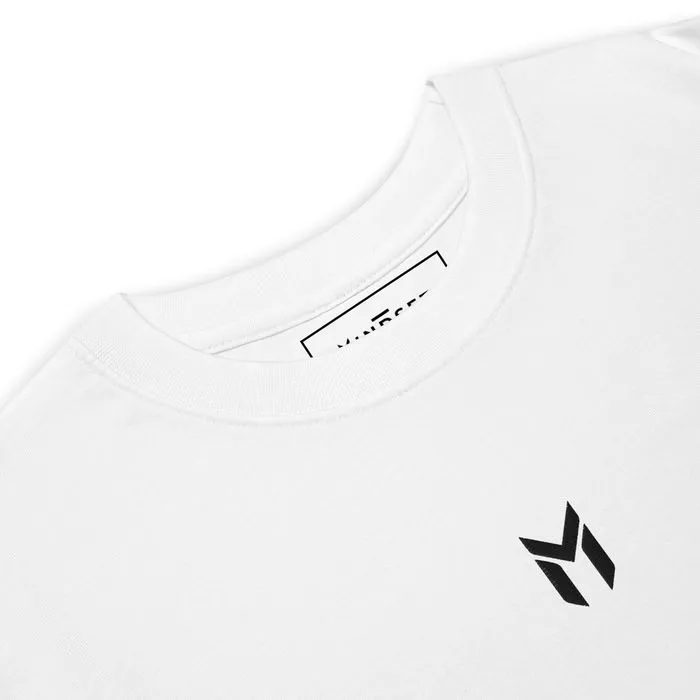 HEAVYWEIGHT TEE, EMBLEM, WHITE