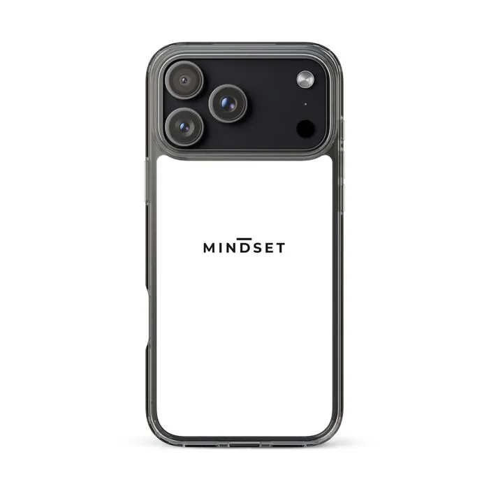 IPHONE CLEAR CASE, MINDSET, WHITE
