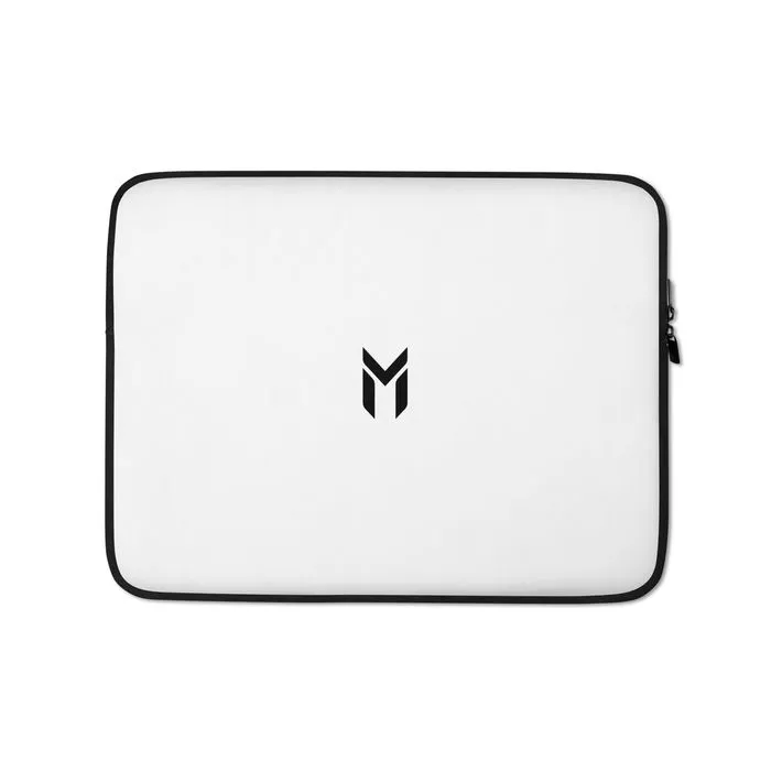 LAPTOP SLEEVE, EMBLEM, WHITE