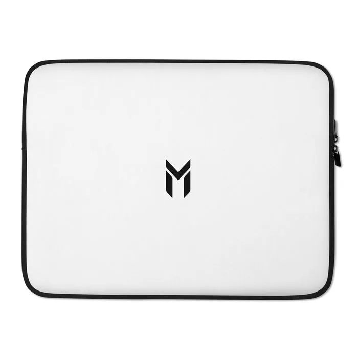 LAPTOP SLEEVE, EMBLEM, WHITE