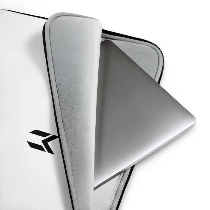 LAPTOP SLEEVE, EMBLEM, WHITE