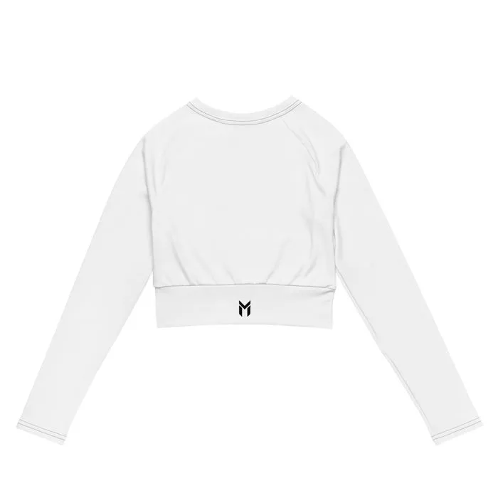 LONG SLEEVE CROP, MINDSET, WHITE