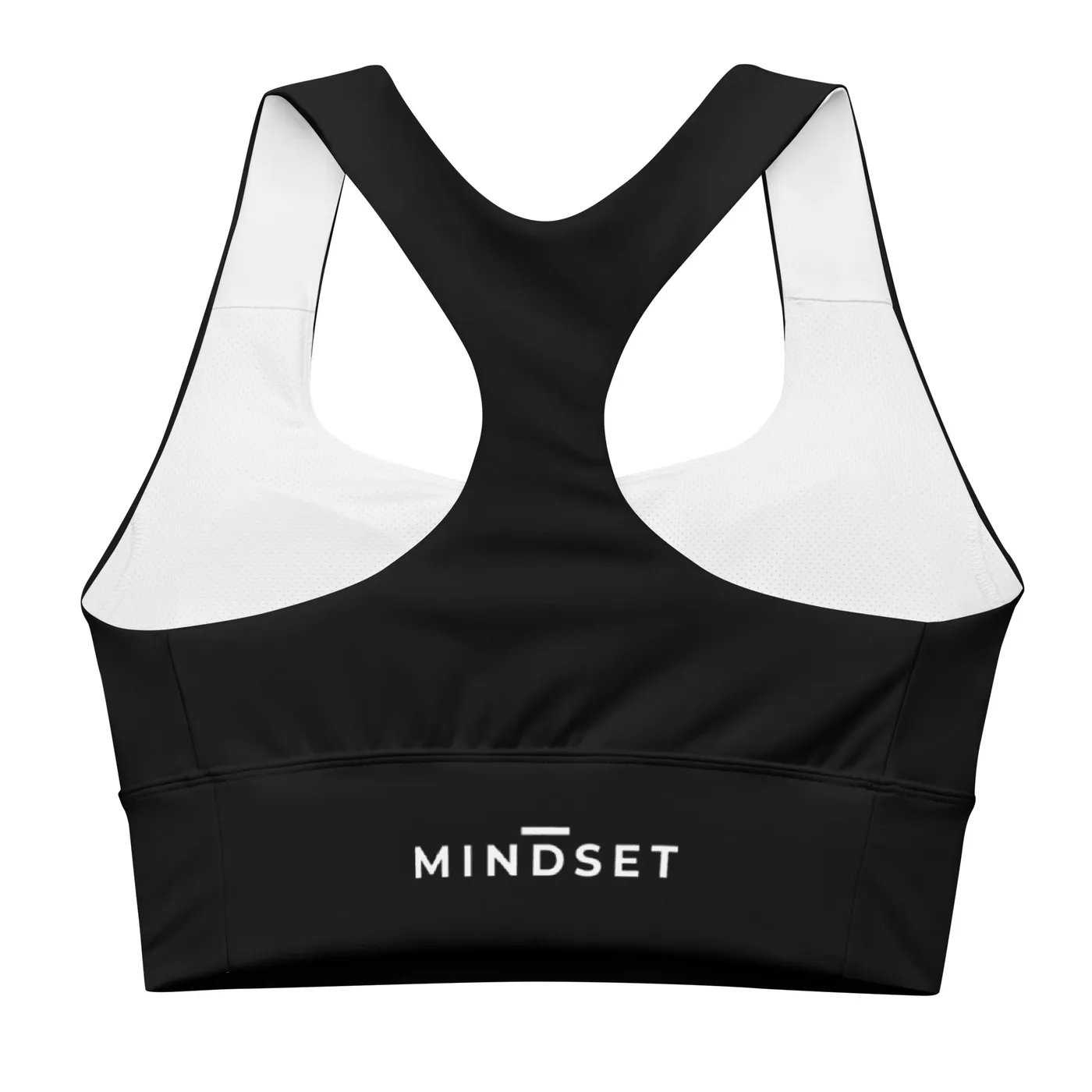 LONGLINE BRA, EMBLEM, BLACK