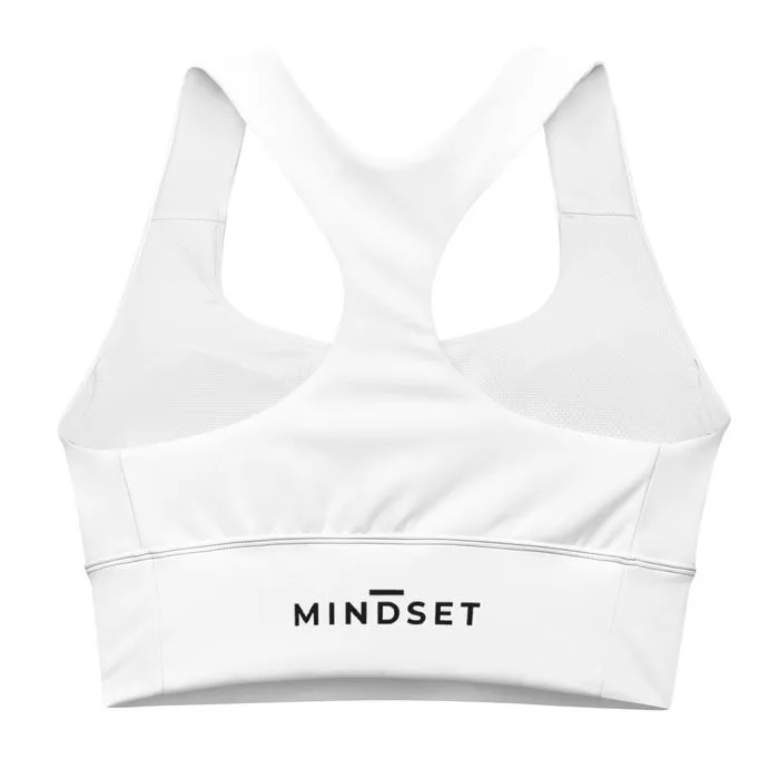 LONGLINE BRA, EMBLEM, WHITE