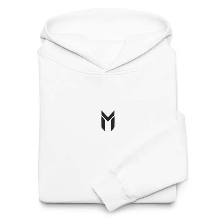 OVERSIZED HOODIE, EMBLEM, WHITE