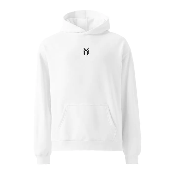 OVERSIZED HOODIE, EMBLEM, WHITE