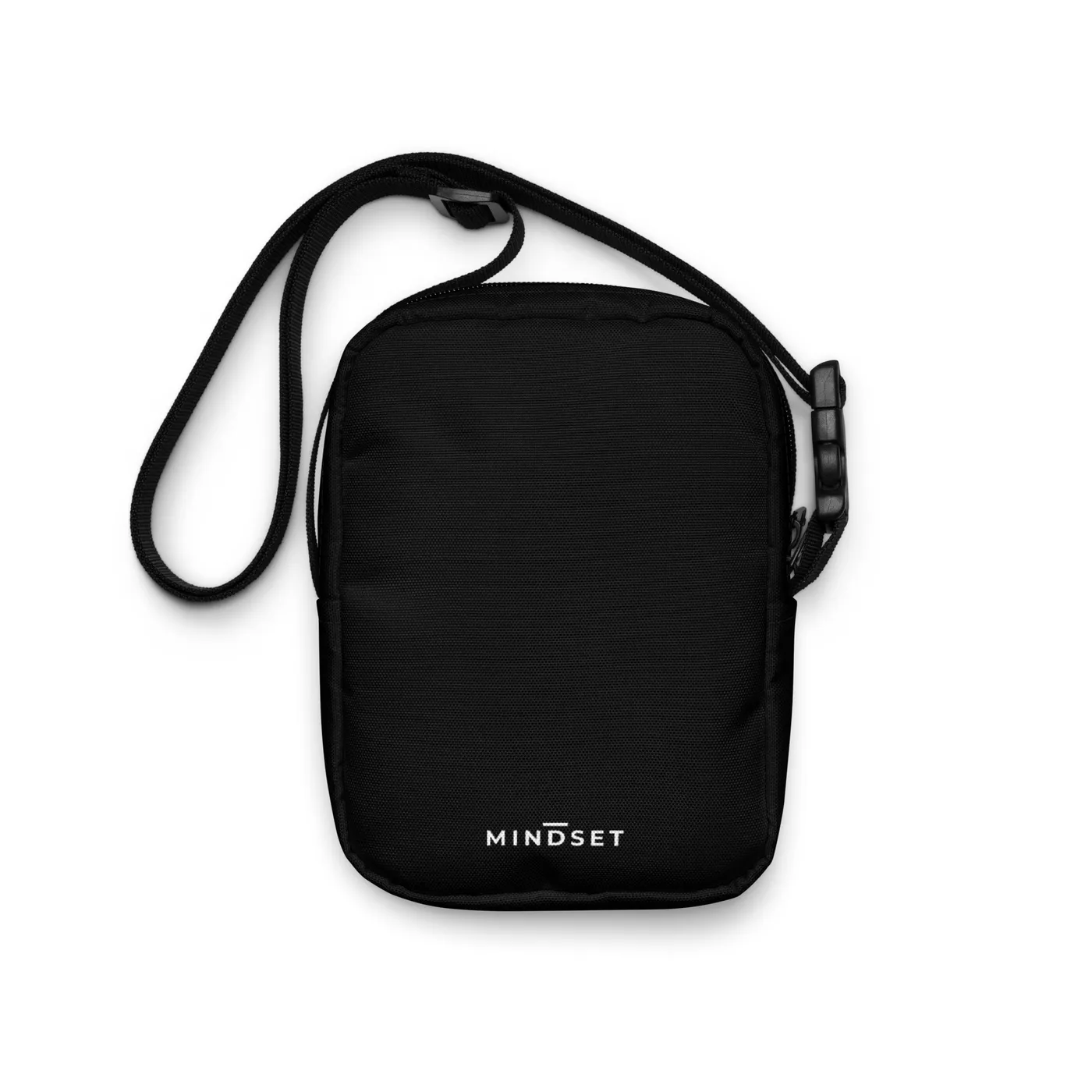 SHOULDER BAG, EMBLEM, BLACK