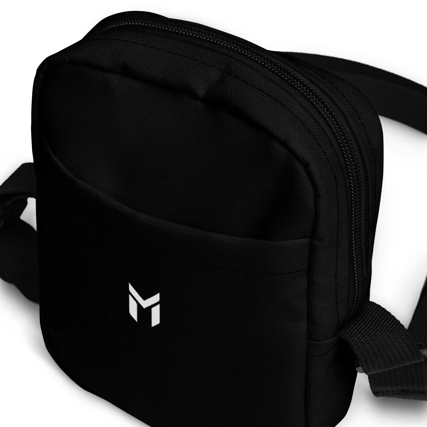 SHOULDER BAG, EMBLEM, BLACK