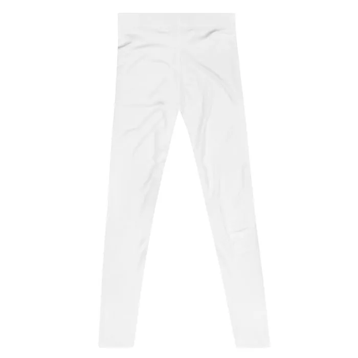 FIGHT LEGGINGS, EMBLEM, WHITE