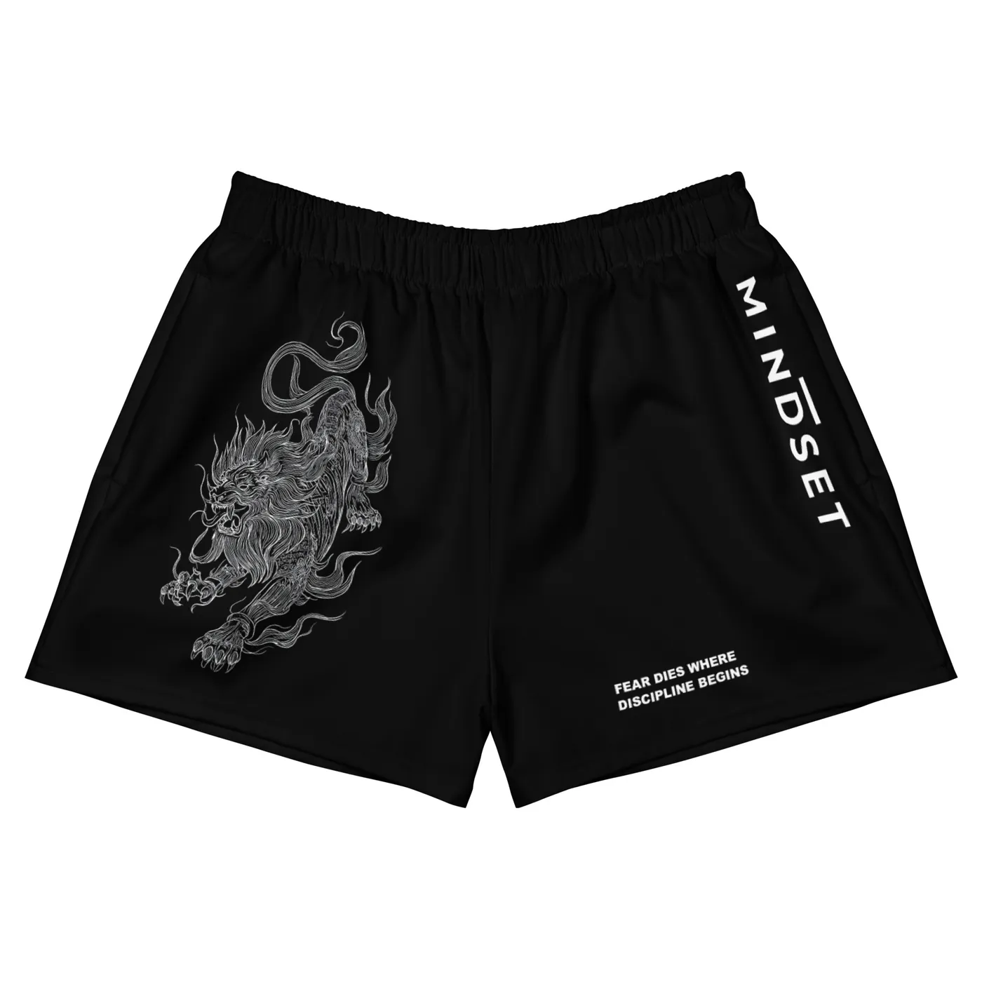 MUAY THAI SHORTS | ANIMALS, LION, BLACK