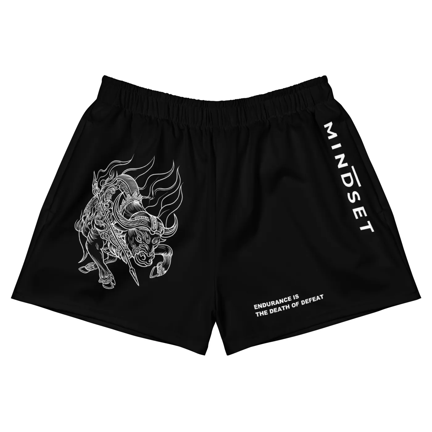 MUAY THAI SHORTS | ANIMALS, BUFFULO, BLACK