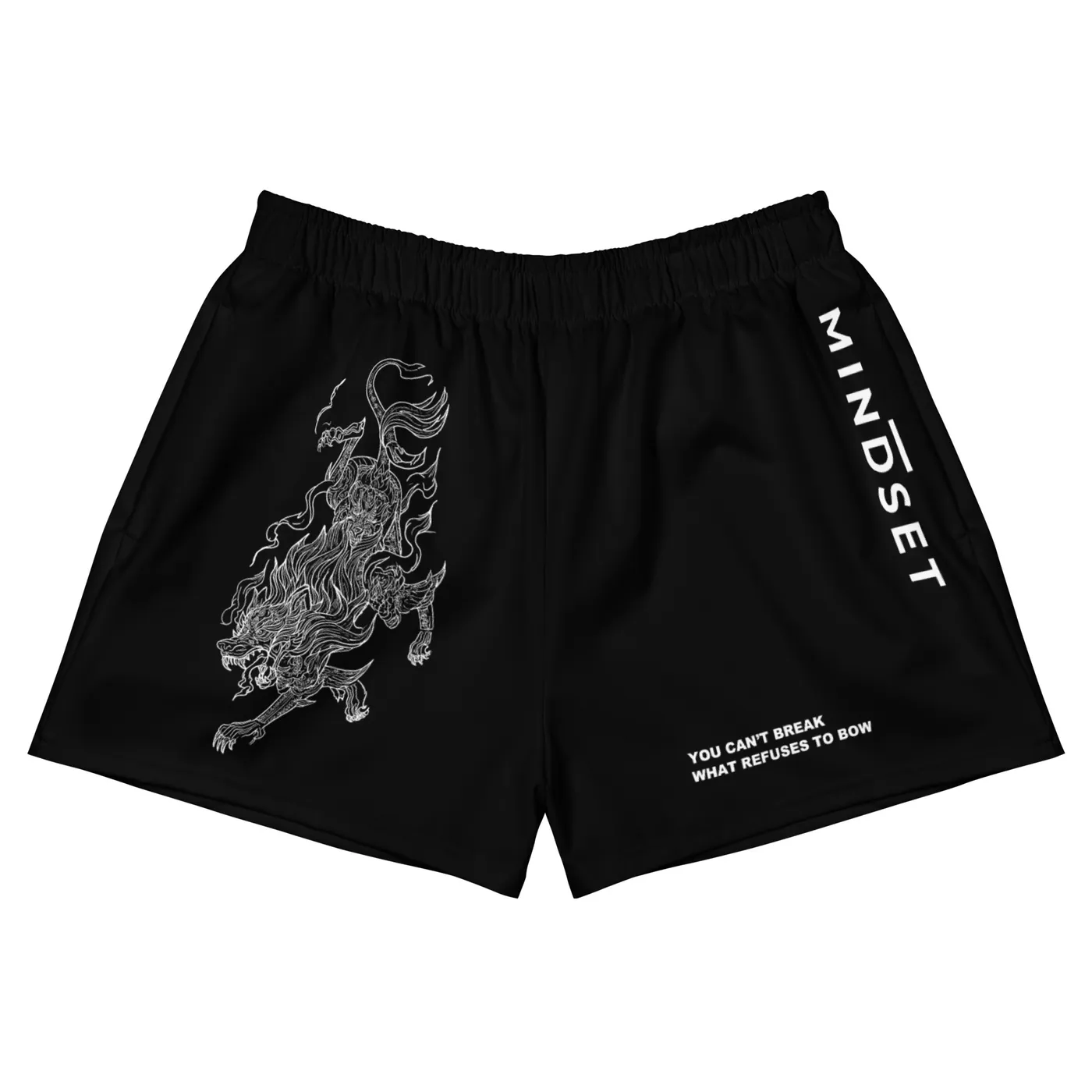 MUAY THAI SHORTS | ANIMALS, WOLF, BLACK