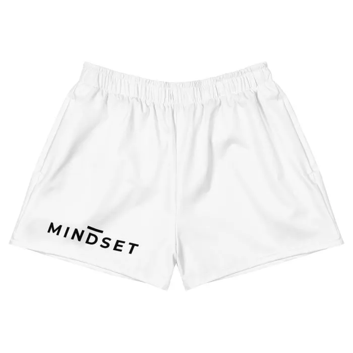 MUAY THAI SHORTS, MINDSET, WHITE