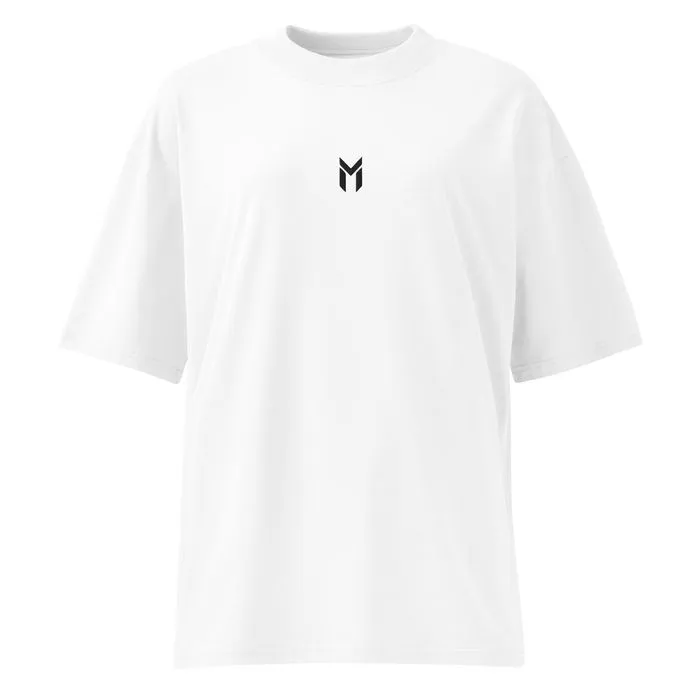 OVERSIZED TEE, EMBLEM, WHITE