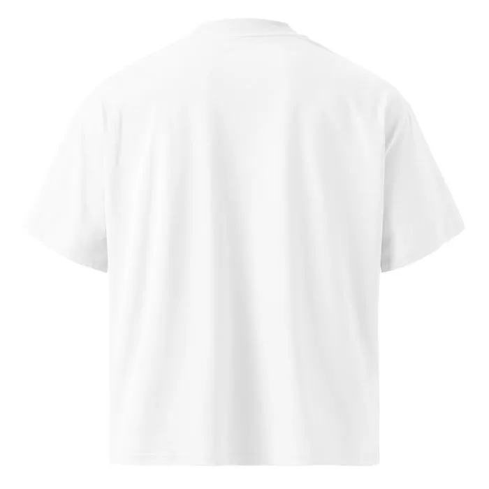 OVERSIZED TEE, EMBLEM, WHITE