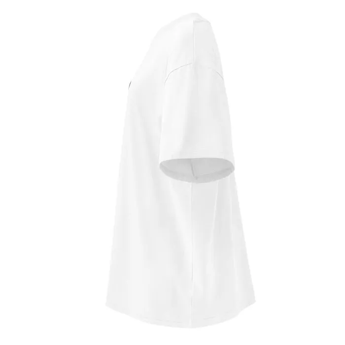 OVERSIZED TEE, EMBLEM, WHITE