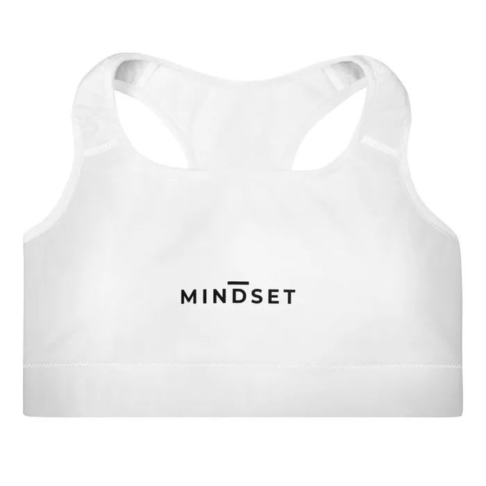 PADDED TRAINING BRA, MINDSET, WHITE