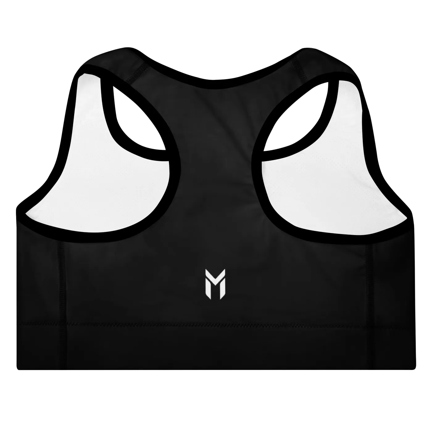 PADDED TRAINING BRA, MINDSET, BLACK