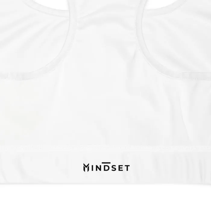 PADDED TRAINING BRA, MINDSET, WHITE