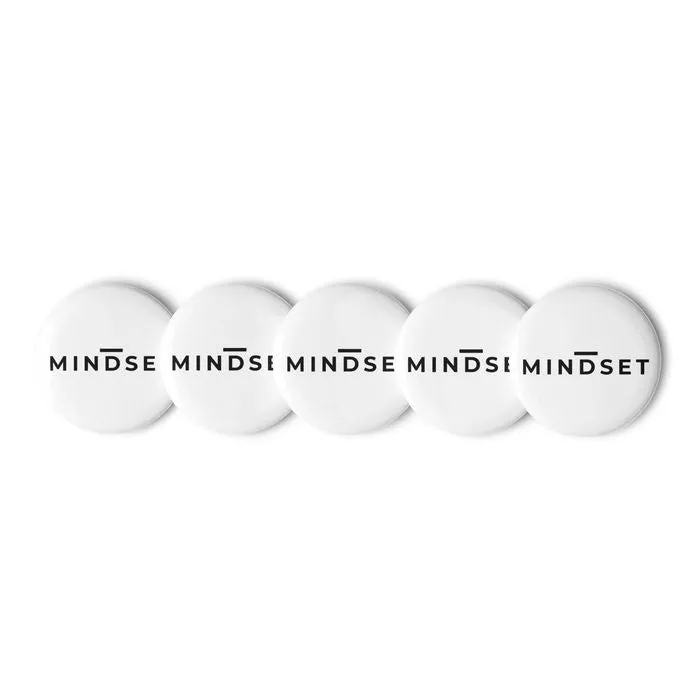 PIN BUTTONS, MINDSET, WHITE